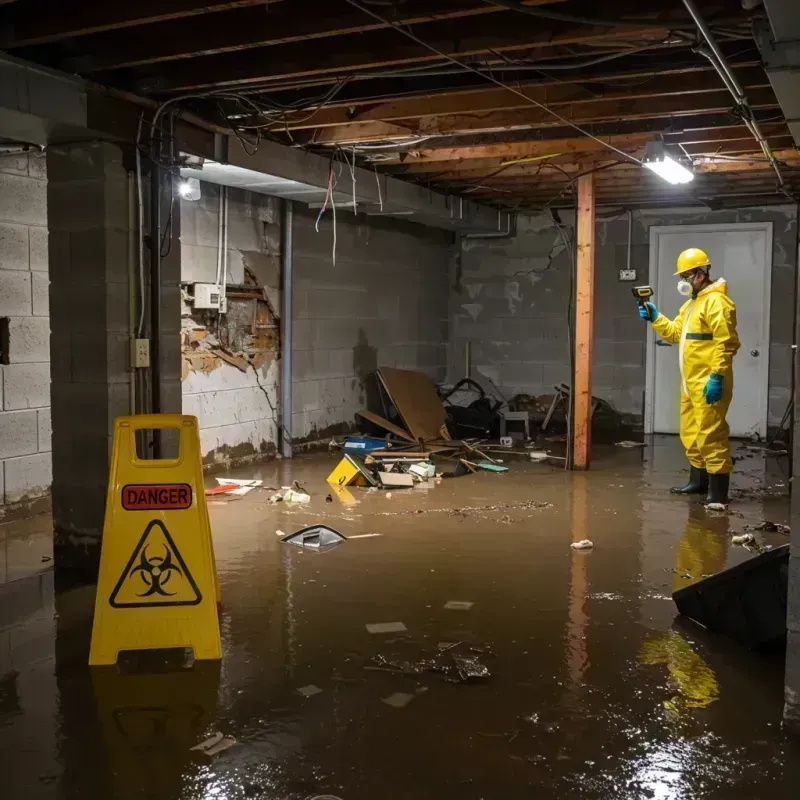 Flooded Basement Electrical Hazard in Honeyville, UT Property